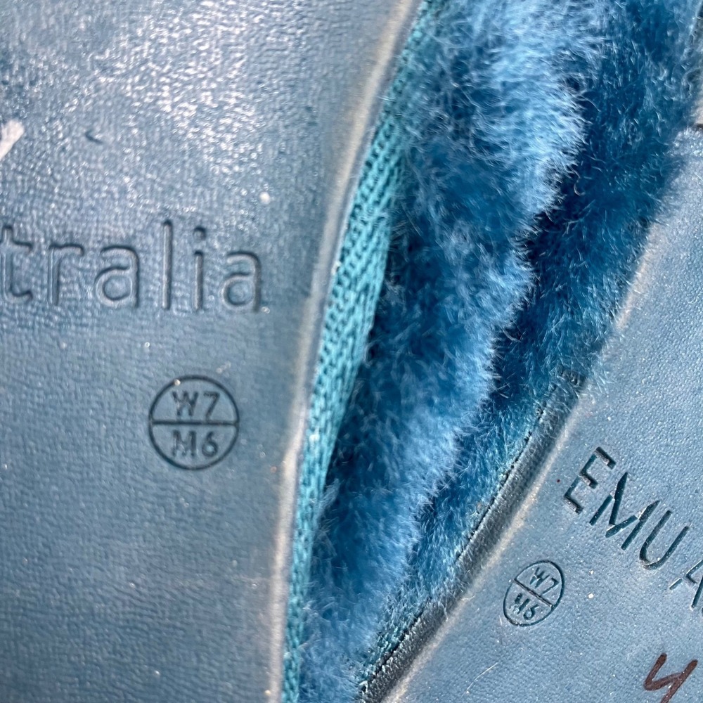 EMU Australia Mayberry sheepskin slippers dark teal women's size 7 winter cozy - Picture 7 of 8